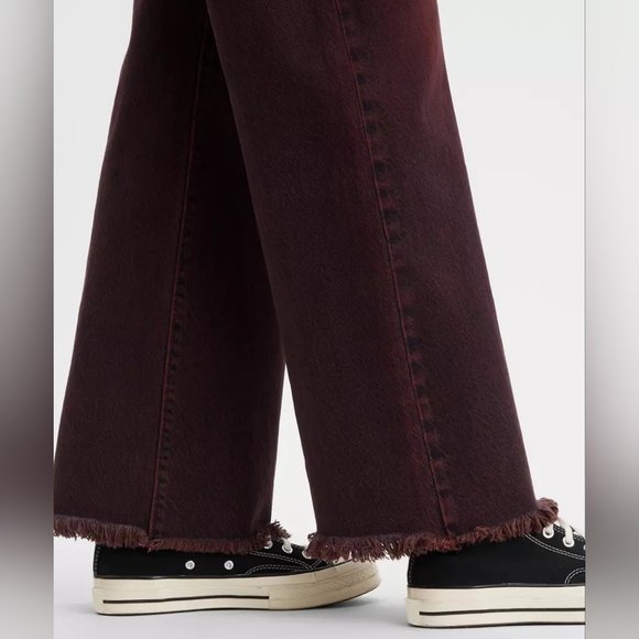 LEVI'S RIBCAGE WIDE LEG WOMEN'S JEANS cherry cordial- red sz 32, 31, 30 nwt - Picture 13 of 13